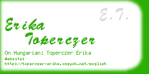 erika toperczer business card